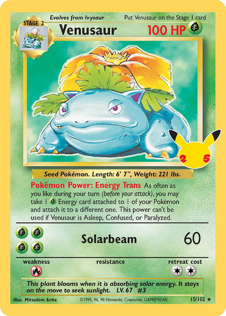 Celebrations Promo Venusaur #15 / 102